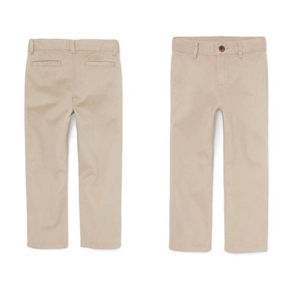 The Children's Place Tan Khaki Cotton Adjustable Waist Pants NEW Boys Sz 5 - Picture 1 of 4